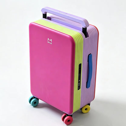 Multi-color Dopamine Fashion Suitcase Zipperless Travel Suitcase