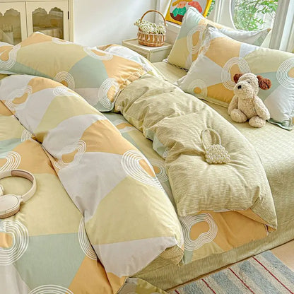 100% Cotton Bedding Set Duvet Cover Set,Quilt Cover Pillowsham, Wrinkle Free Machine Washable, All Season Comfort 240x220