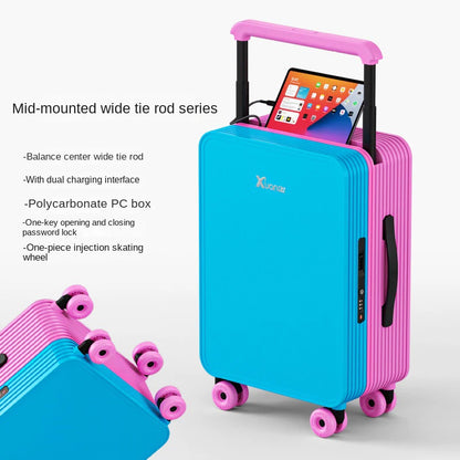 2026 New Centered Wide-Rod 20-Inch Carry-on Bag with Password Lock