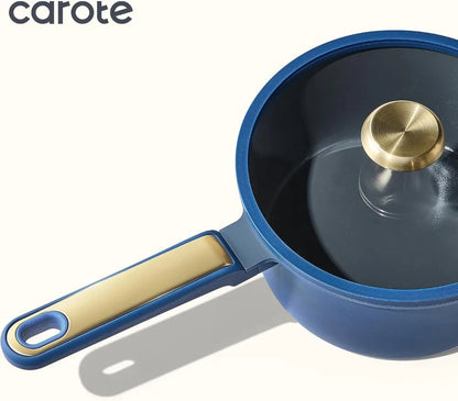 16-Piece Ceramic Nonstick Cookware Set, Blue