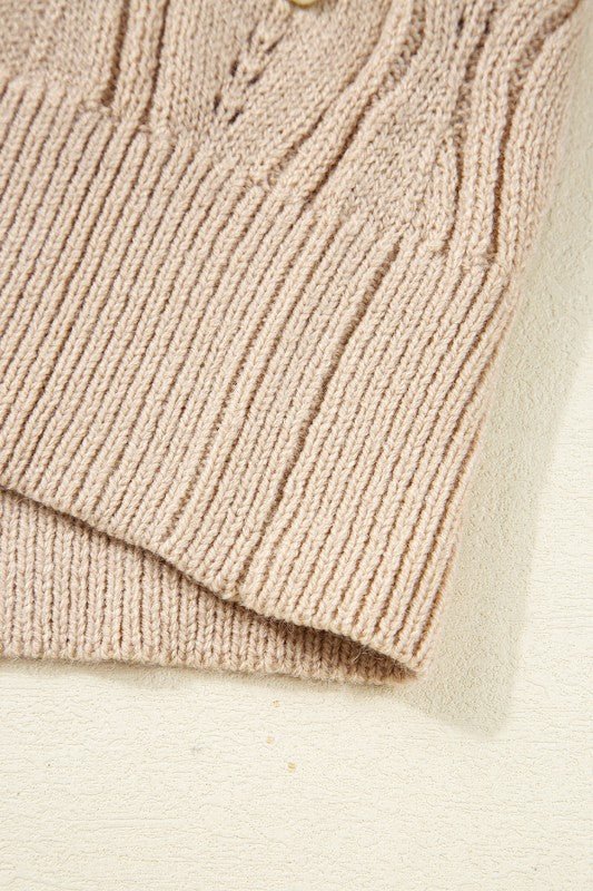 Abigail Lace Patchwork Sleeve Sweater - Blu Lotus Boutique