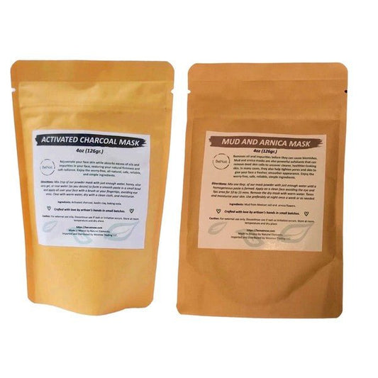 Activated Charcoal + Mud & Arnica Facial Masks Bun - Blu Lotus Boutique