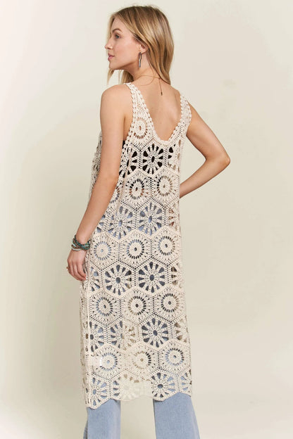 ADORA Crochet Cover - Up Tunic Top - Blu Lotus Boutique