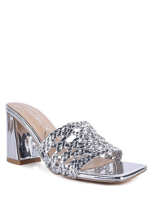 ADORBS BRAIDED STRAPS SLIDER SANDALS - Blu Lotus Boutique