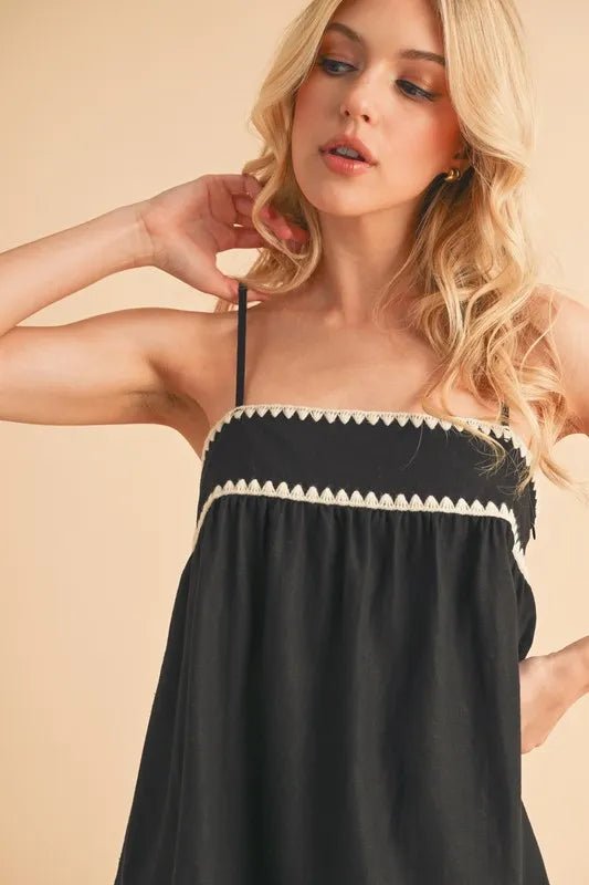 Aemi+Co Bali Rickrack Trim Cami - Blu Lotus Boutique