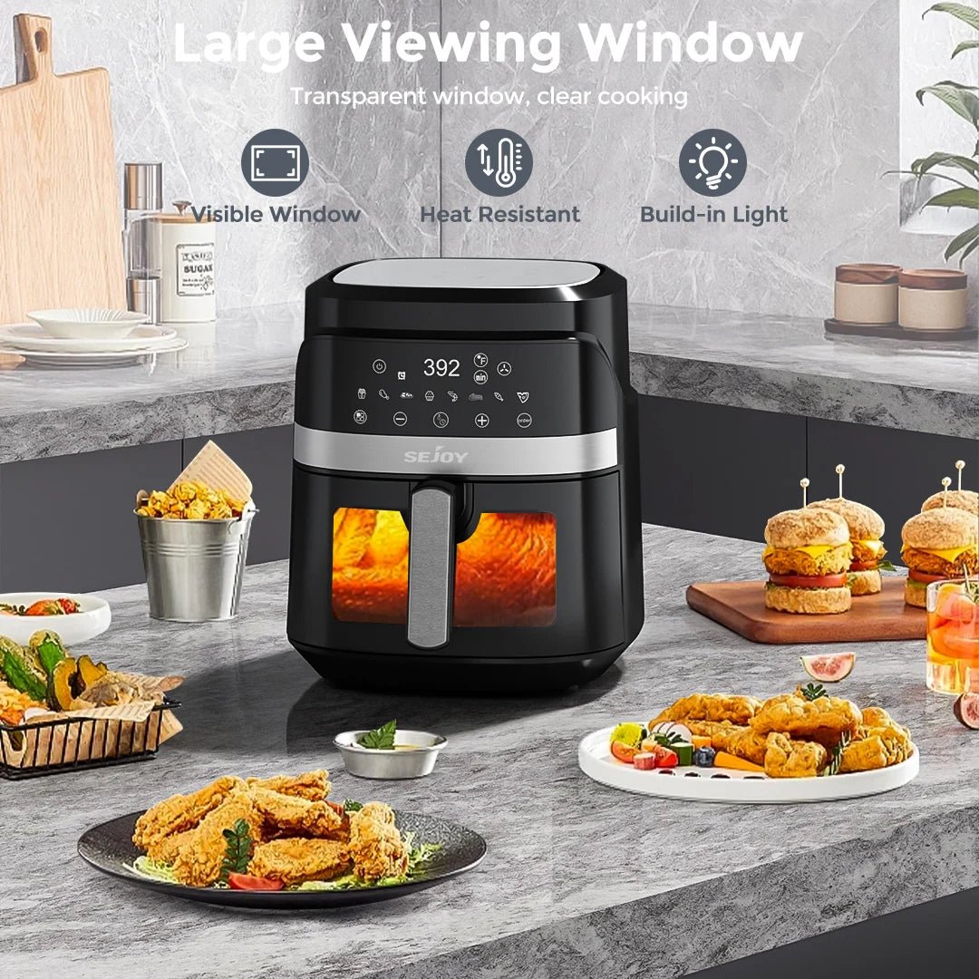Air fryer 8 - in - 1,6L Electric Hot fryer Oven Oilless Cooker,Roast, Bake, Plus Bake, Dehydrate, and Keep Food Warm, 120V - Blu Lotus Boutique