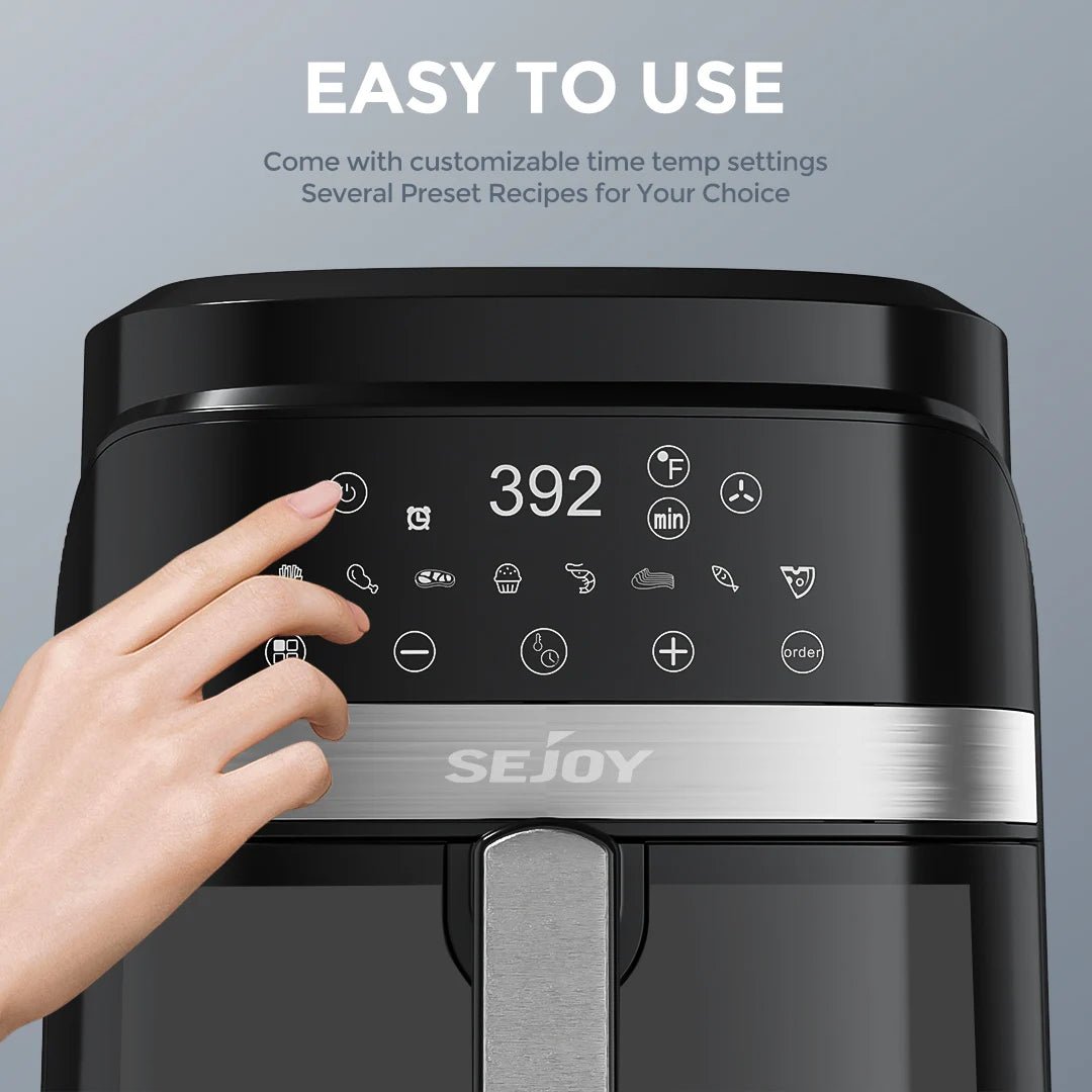 Air fryer 8 - in - 1,6L Electric Hot fryer Oven Oilless Cooker,Roast, Bake, Plus Bake, Dehydrate, and Keep Food Warm, 120V - Blu Lotus Boutique