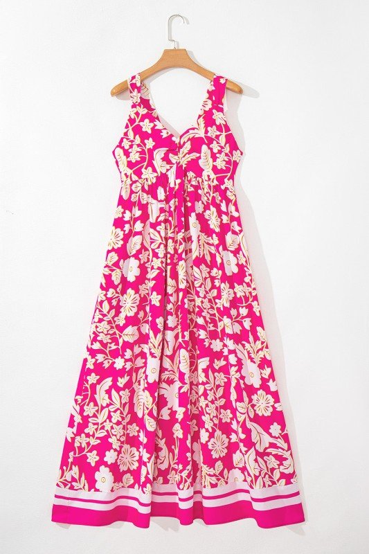 Alicia Floral Backless Maxi Dress - Blu Lotus Boutique