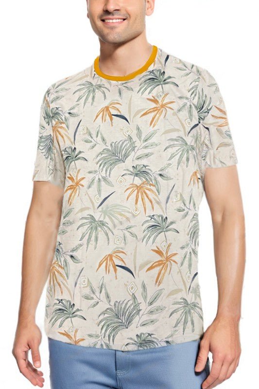 Allover Print Short Sleeve Tshirt - Blu Lotus Boutique