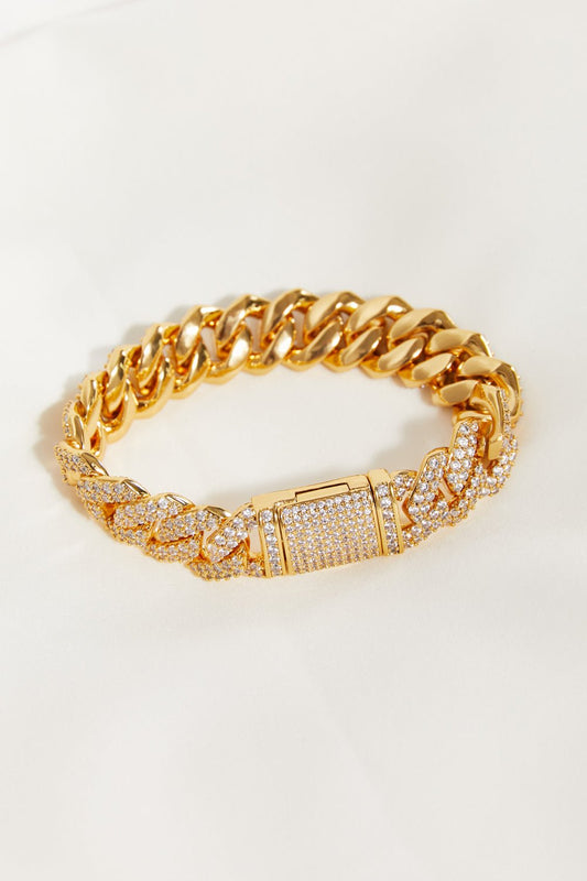 Alloy Inlaid Zircon Bracelet - Blu Lotus Boutique