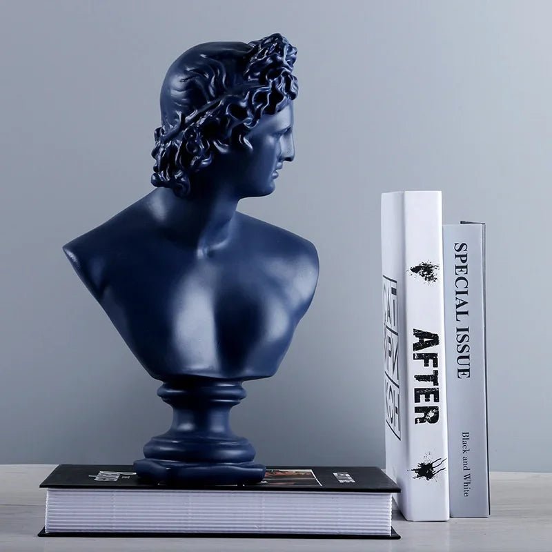 Ancient Greece European Resin David Venus Head Statuees Decoration Home Livingroom Goddess Sculpture Figurin Office Desktop - Blu Lotus Boutique