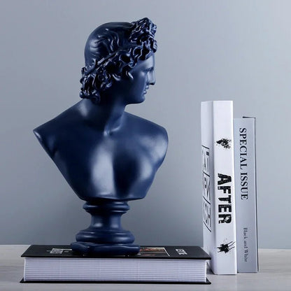 Ancient Greece European Resin David Venus Head Statuees Decoration Home Livingroom Goddess Sculpture Figurin Office Desktop - Blu Lotus Boutique