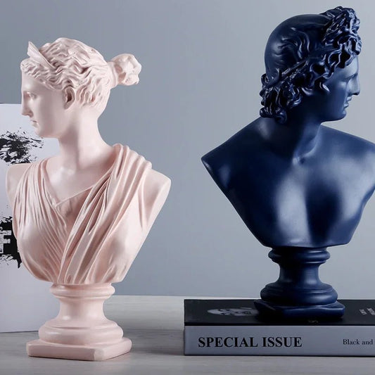 Ancient Greece European Resin David Venus Head Statuees Decoration Home Livingroom Goddess Sculpture Figurin Office Desktop - Blu Lotus Boutique