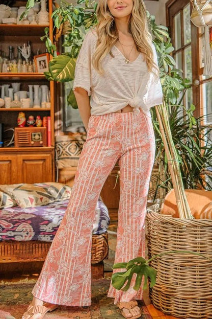 And The Why Wrinkle - Free Strectch Bell Bottom Flare Pants - Blu Lotus Boutique