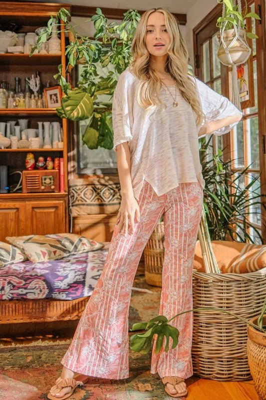 And The Why Wrinkle - Free Strectch Bell Bottom Flare Pants - Blu Lotus Boutique
