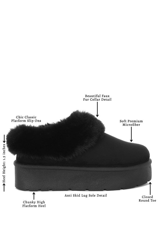 Aniso Faux Fur Slip On Snow Boots - Blu Lotus Boutique