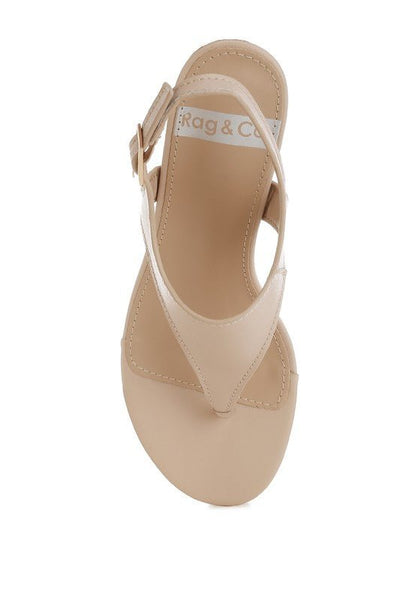 Ann Real Leather Thong Toe Sandals - Blu Lotus Boutique