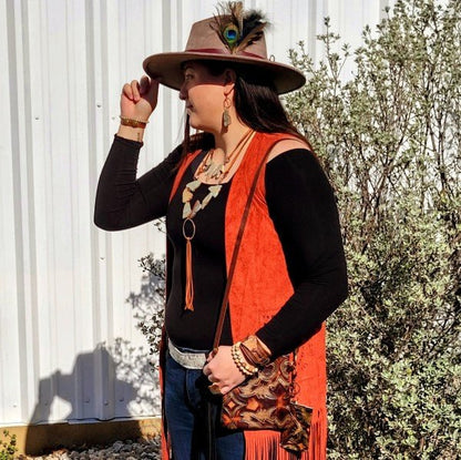 Aqua Terra Stone Slab Leather Cord Necklace 231ee - Blu Lotus Boutique