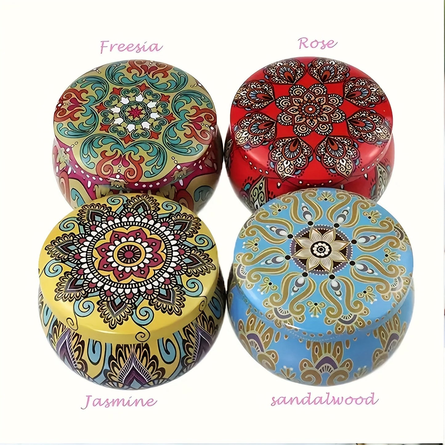 Aromatherapy Bliss 4 Natural Soy Wax Scented Candle Gift Set - Blu Lotus Boutique