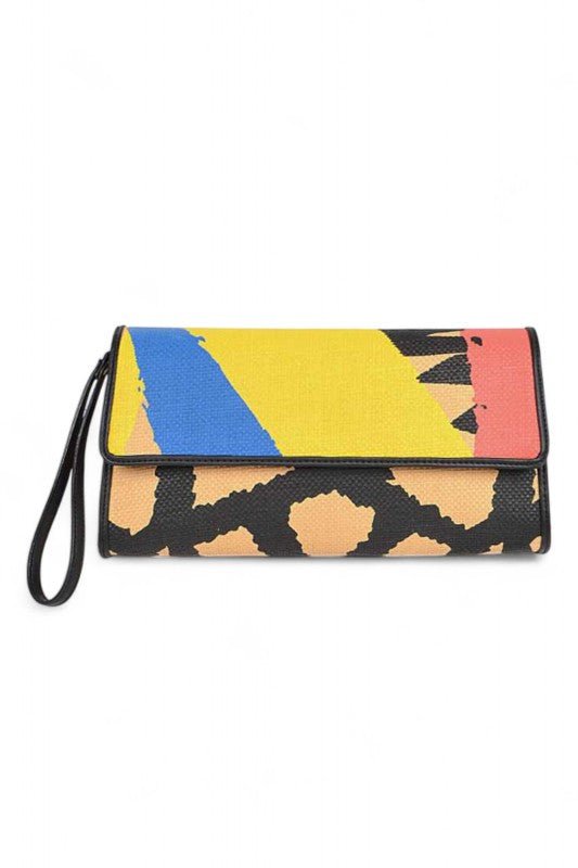 Artsy Printed Wristlet Clutch - Blu Lotus Boutique