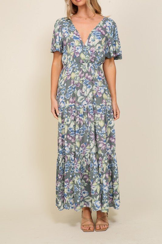 Arya Flora Maxi Dress - Blu Lotus Boutique