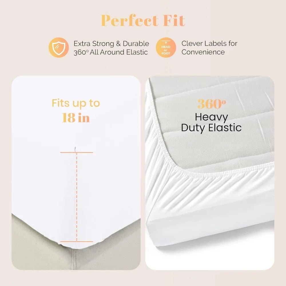 Ashton Sheets 100% Egyptian Cotton Sheets King Size - 4 PC 800 High Thread Count Egyptian Cotton King Size Bed Sheets Set (White - Blu Lotus Boutique