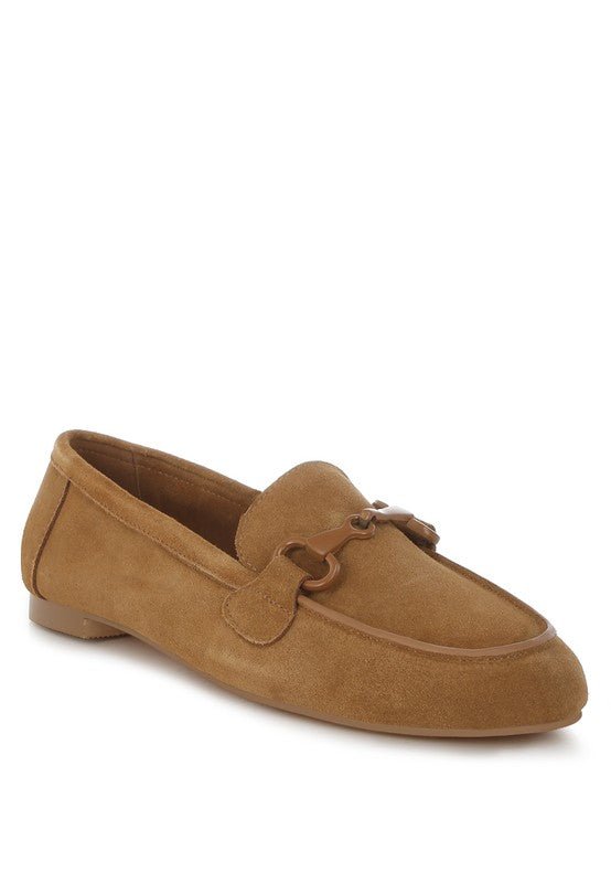 Awen Monochromatic Horsebit Real Suede Loafers - Blu Lotus Boutique