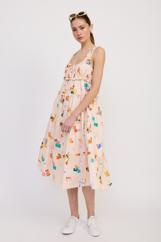 BABYDOLL POPLIN MAXI DRESS - Blu Lotus Boutique