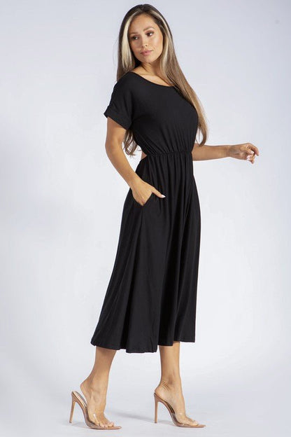 Backless Knot Straps Dress. - Blu Lotus Boutique