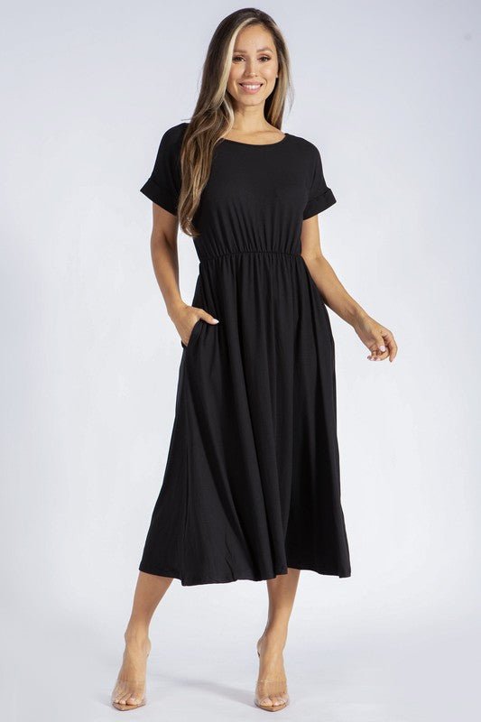 Backless Knot Straps Dress. - Blu Lotus Boutique