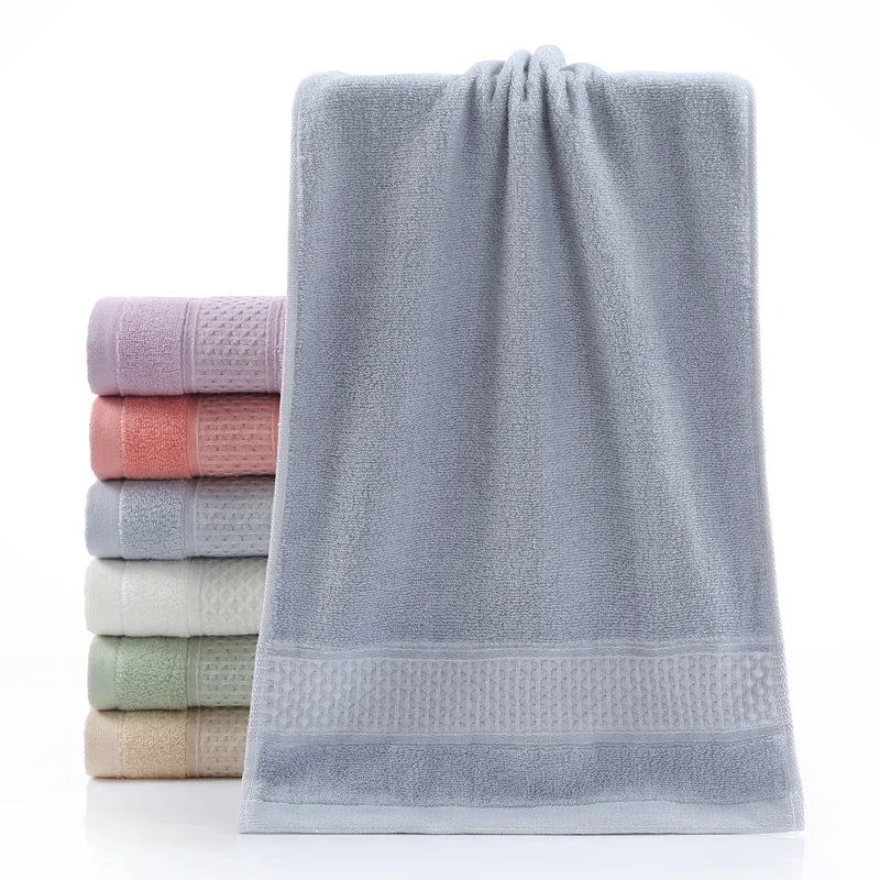 Bath Towel Washcloth Cotton Towel Solid Color Soft Absorbent Towels Multipurpose Use For Hotel Bathroom - Blu Lotus Boutique