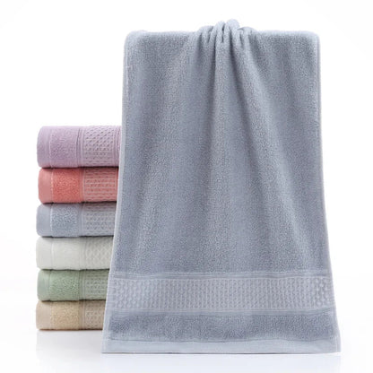 Bath Towel Washcloth Cotton Towel Solid Color Soft Absorbent Towels Multipurpose Use For Hotel Bathroom - Blu Lotus Boutique