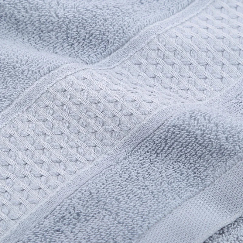 Bath Towel Washcloth Cotton Towel Solid Color Soft Absorbent Towels Multipurpose Use For Hotel Bathroom - Blu Lotus Boutique