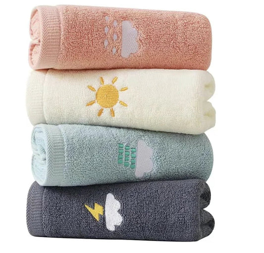 Bathroom Hand Towels Set of 4, Hand Towel Soft Cotton Towel Highly Absorbent Hand Towel, Hand Towels for Bath, Hand, Face, Gym a - Blu Lotus Boutique