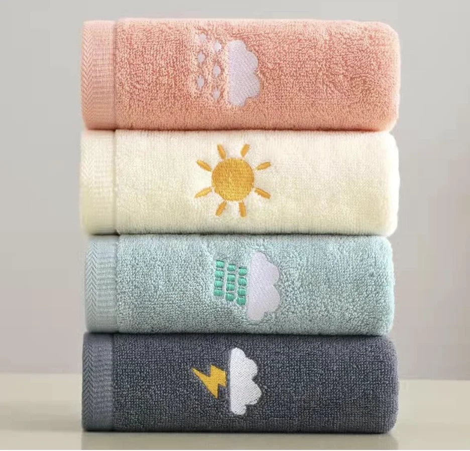 Bathroom Hand Towels Set of 4, Hand Towel Soft Cotton Towel Highly Absorbent Hand Towel, Hand Towels for Bath, Hand, Face, Gym a - Blu Lotus Boutique