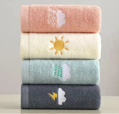 Bathroom Hand Towels Set of 4, Hand Towel Soft Cotton Towel Highly Absorbent Hand Towel, Hand Towels for Bath, Hand, Face, Gym a - Blu Lotus Boutique