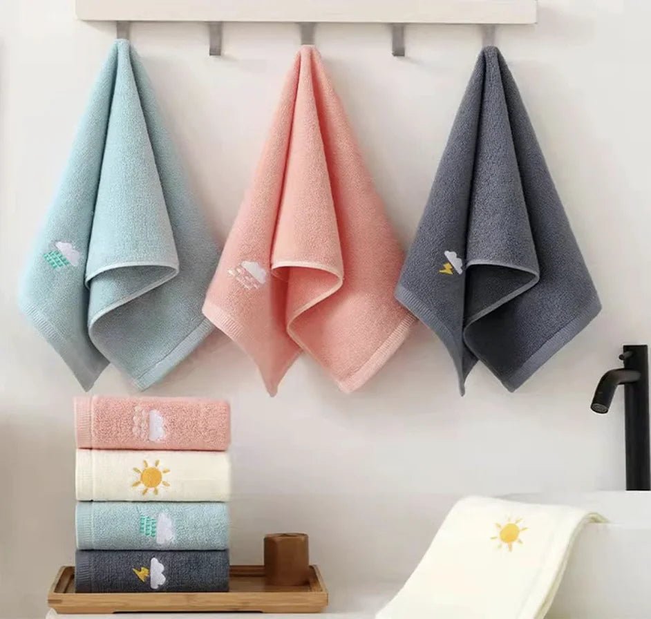 Bathroom Hand Towels Set of 4, Hand Towel Soft Cotton Towel Highly Absorbent Hand Towel, Hand Towels for Bath, Hand, Face, Gym a - Blu Lotus Boutique
