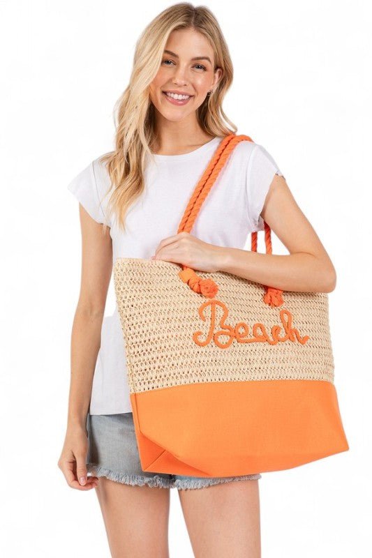 BEACH Crochet Summer Tote - Blu Lotus Boutique