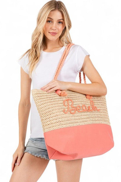 BEACH Crochet Summer Tote - Blu Lotus Boutique