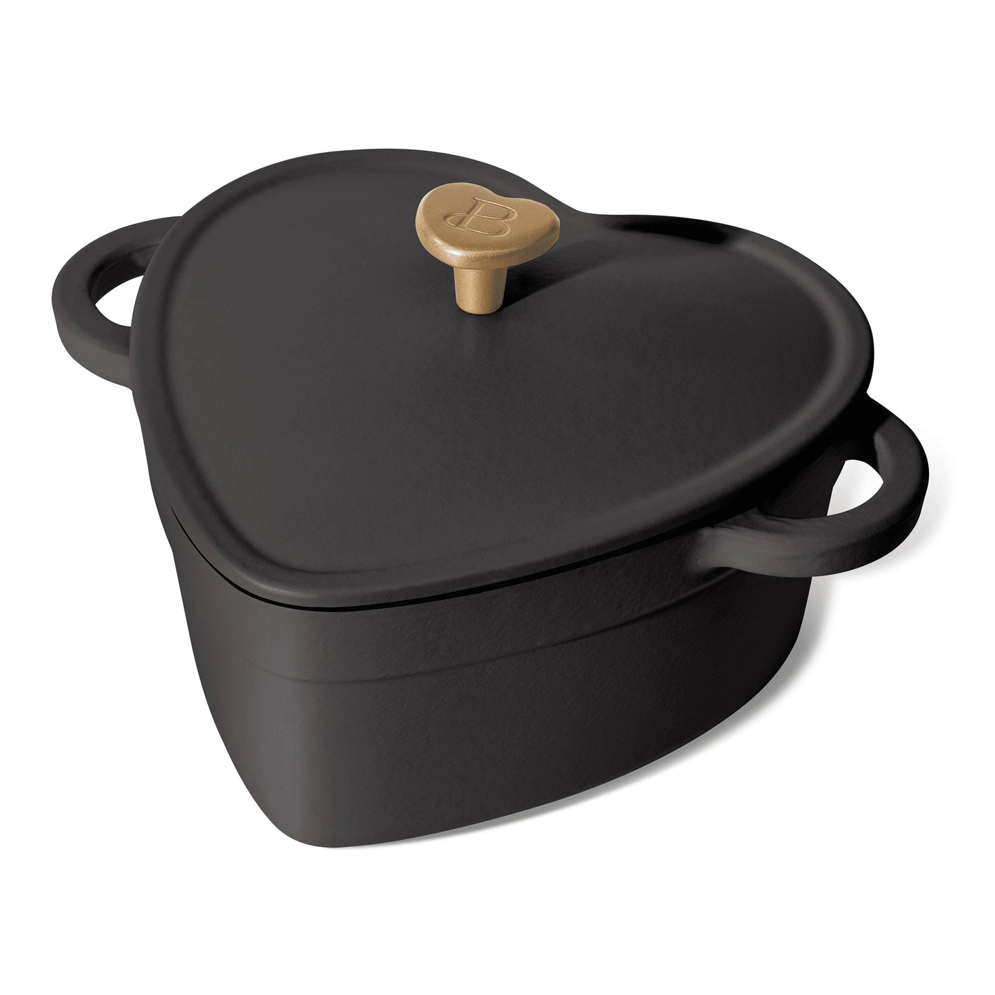 Beautiful by Drew Barrymore 2qt Heart Cast Iron Dutch Oven, Black Sesame - Blu Lotus Boutique
