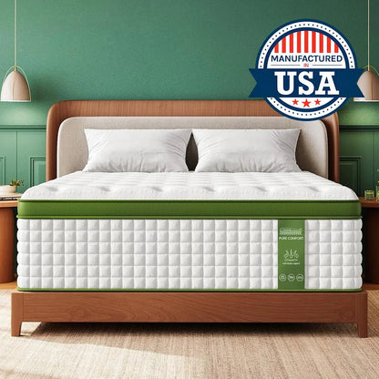 BedStory 12 - 14'' Hybrid Mattress, Full/King/Queen Size Mattress , Gel Memory Foam & Pocket Springs for Pressure Relief & Support - Blu Lotus Boutique