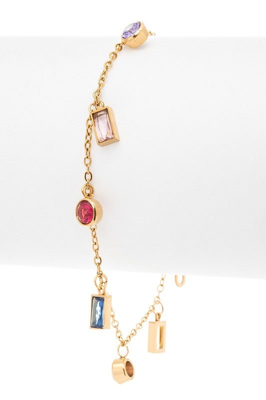 Bejewel Fringe Stone Bracelet - Blu Lotus Boutique