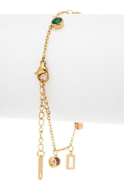 Bejewel Fringe Stone Bracelet - Blu Lotus Boutique