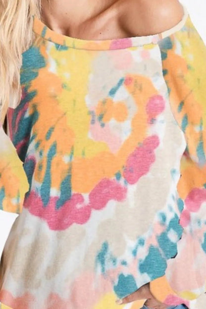 BiBi Tie Dye Print Knit Top - Blu Lotus Boutique