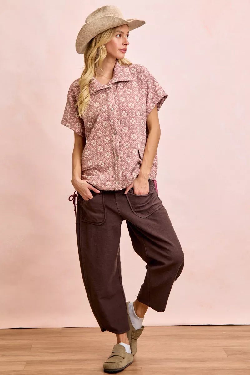 BiBi Washed Terry Pants with Pockets - Blu Lotus Boutique