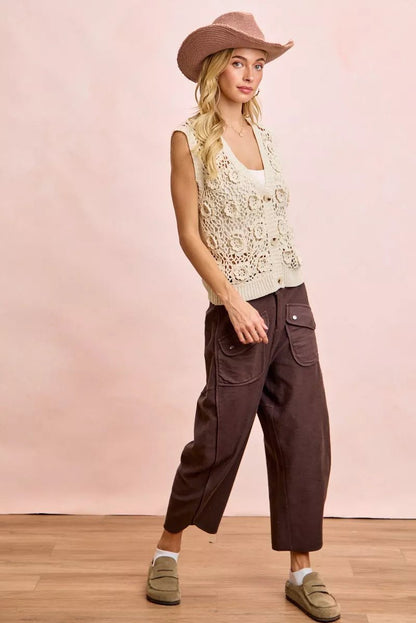 BiBi Washed Terry Pants with Pockets - Blu Lotus Boutique