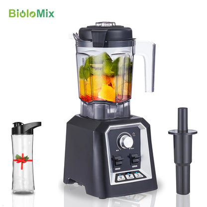 BioloMix Automatic Program Professional Kitchen Smoothie Blender BPA FREE 2L Low - profile Jar Food Mixer Juicer Ice Crusher - Blu Lotus Boutique