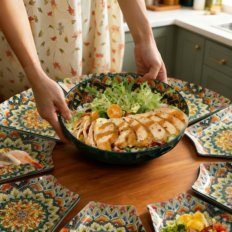 Bohemian Ceramic Plates Lunar New Year Gathering Essentials - Blu Lotus Boutique