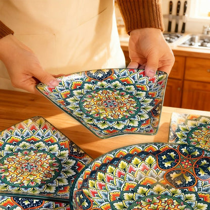 Bohemian Ceramic Plates Lunar New Year Gathering Essentials - Blu Lotus Boutique