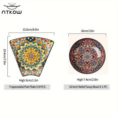 Bohemian Ceramic Plates Lunar New Year Gathering Essentials - Blu Lotus Boutique